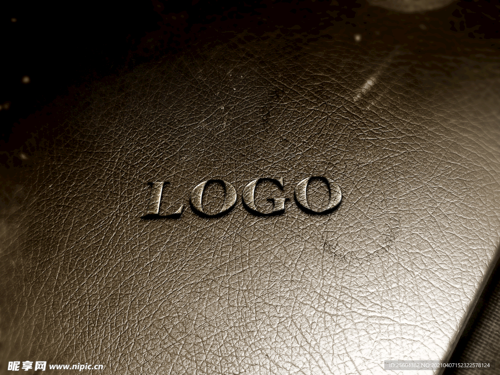 皮革封面logo商标样机