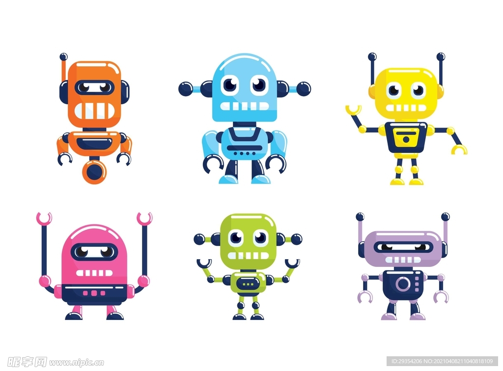 卡通机器人图片