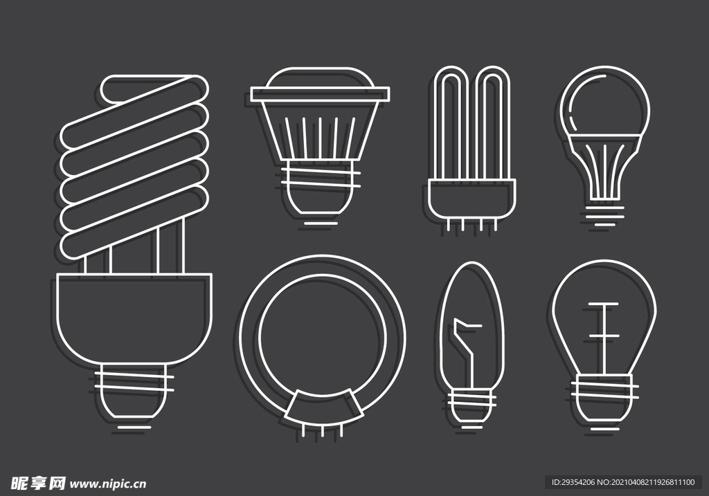 手绘灯泡图标图片