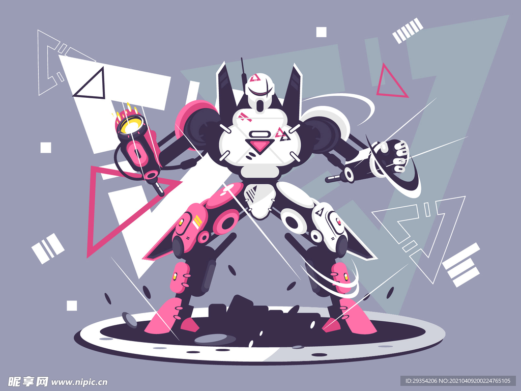 卡通机器人图片