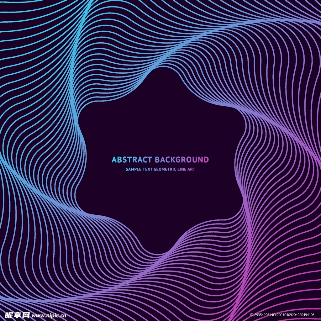 AI创意渐变线条科技海报背景