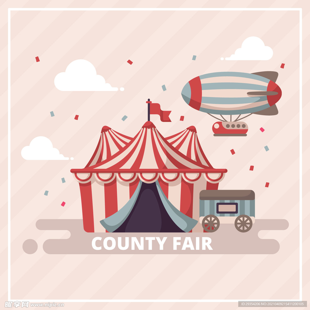 戏团帐篷矢量图片