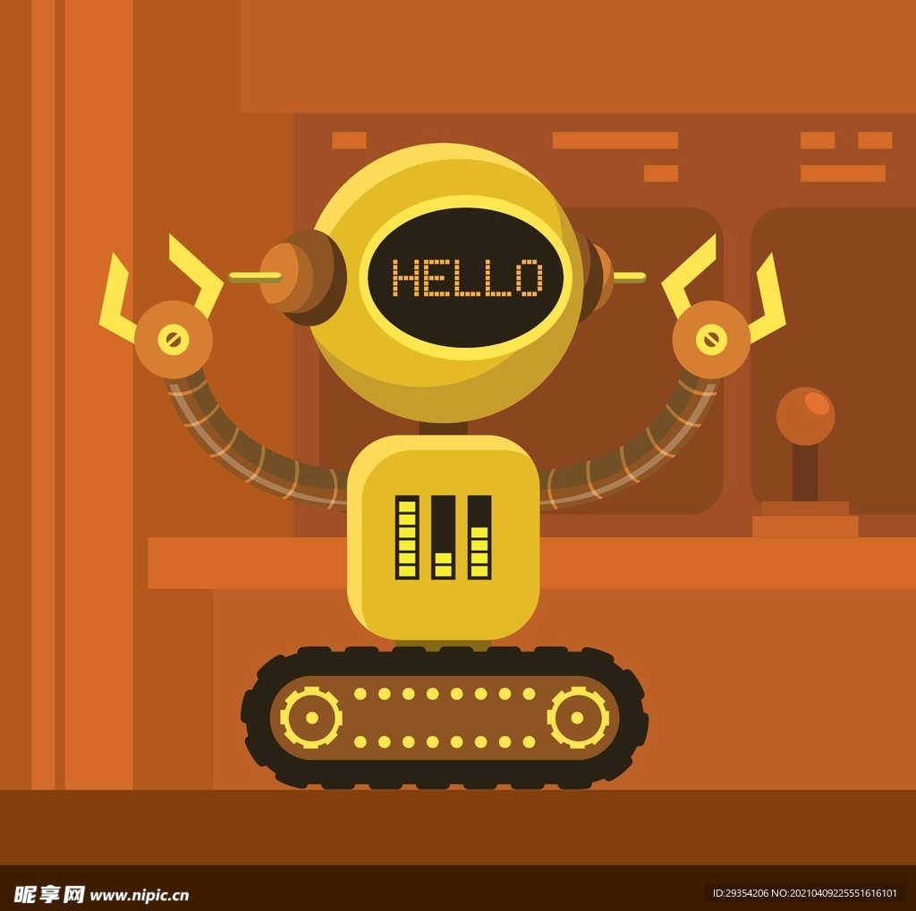 卡通机器人图片