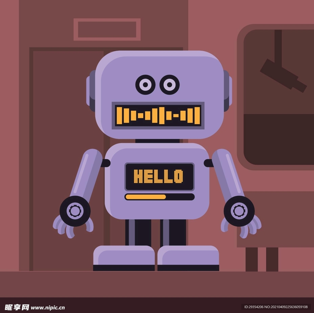 卡通机器人图片