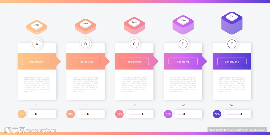 信息图模板 流程