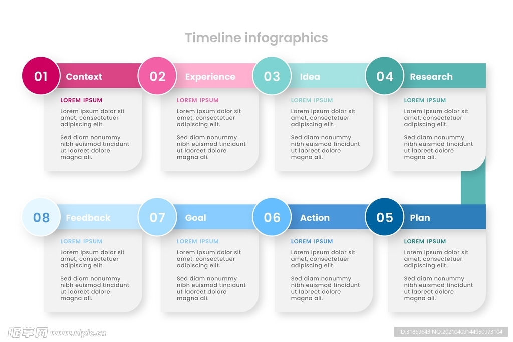 信息图模板 流程