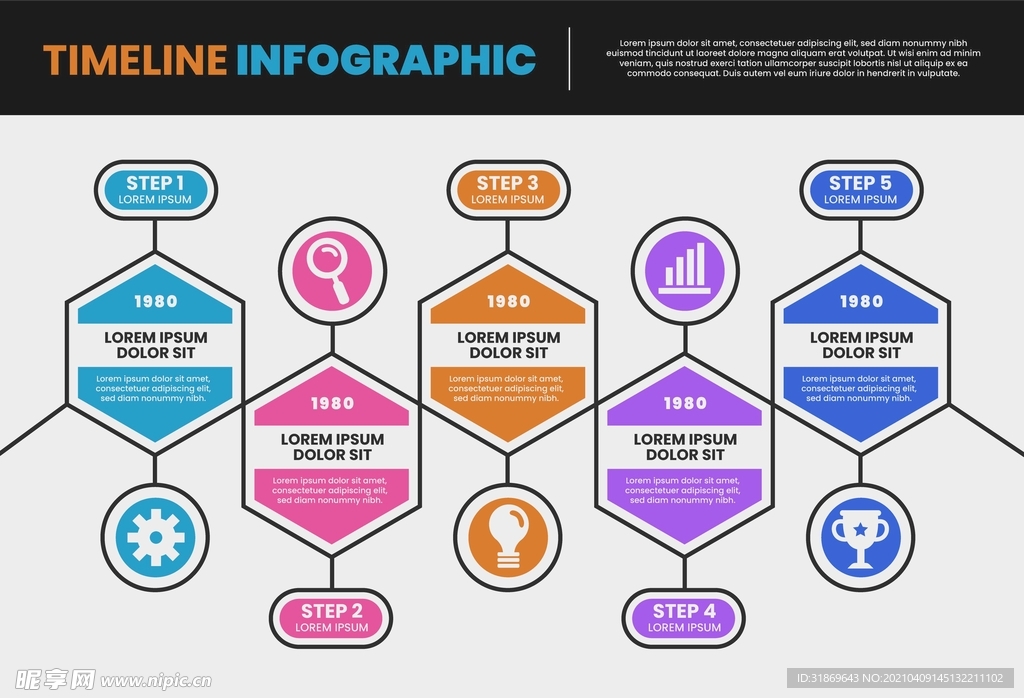 信息图模板 流程