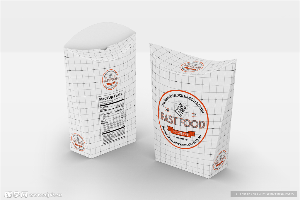 薯条盒样机