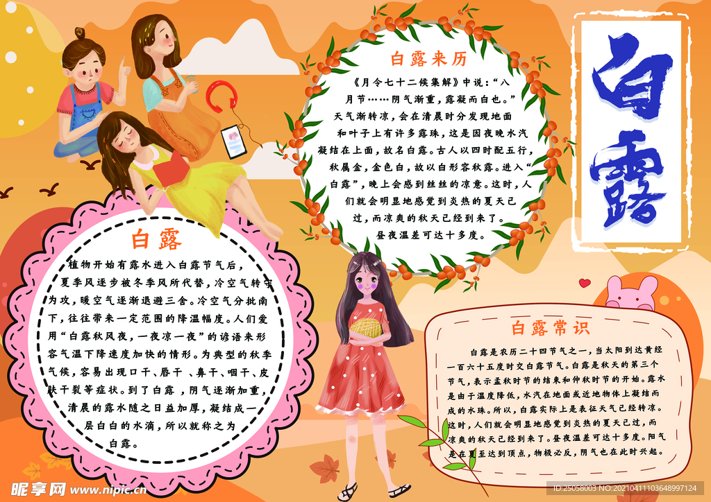 白露手抄报