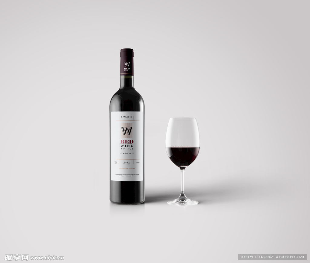 红酒瓶样机