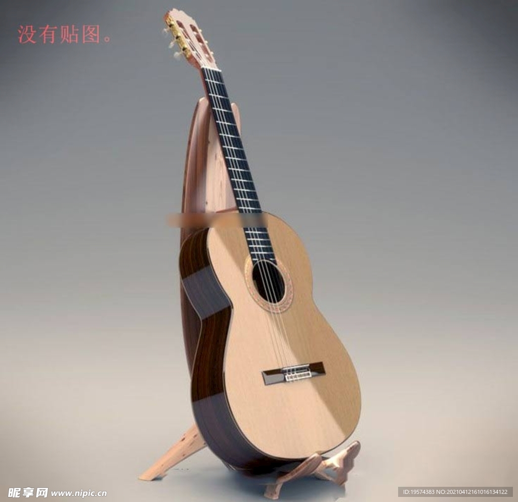 c4d模型复古经典吉他