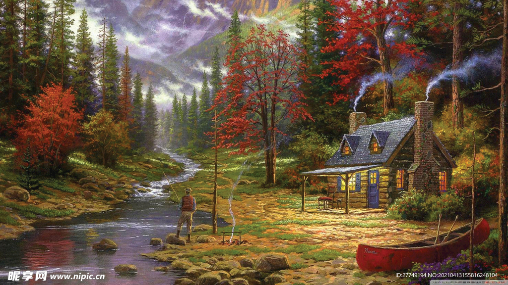 托马斯 风景 油画 装饰画 抽