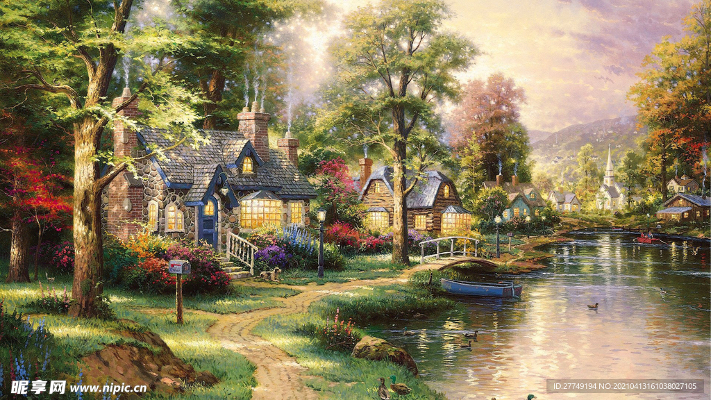 托马斯 油画 风景 装饰画 抽