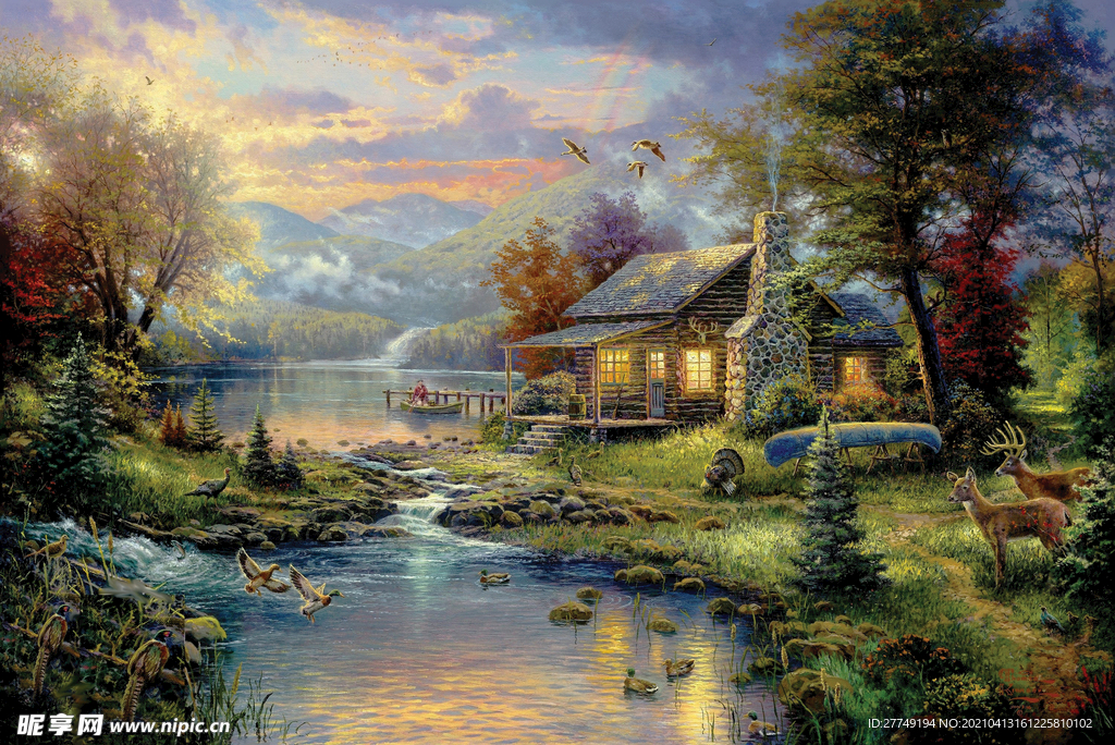 托马斯 风景 油画 装饰画 抽