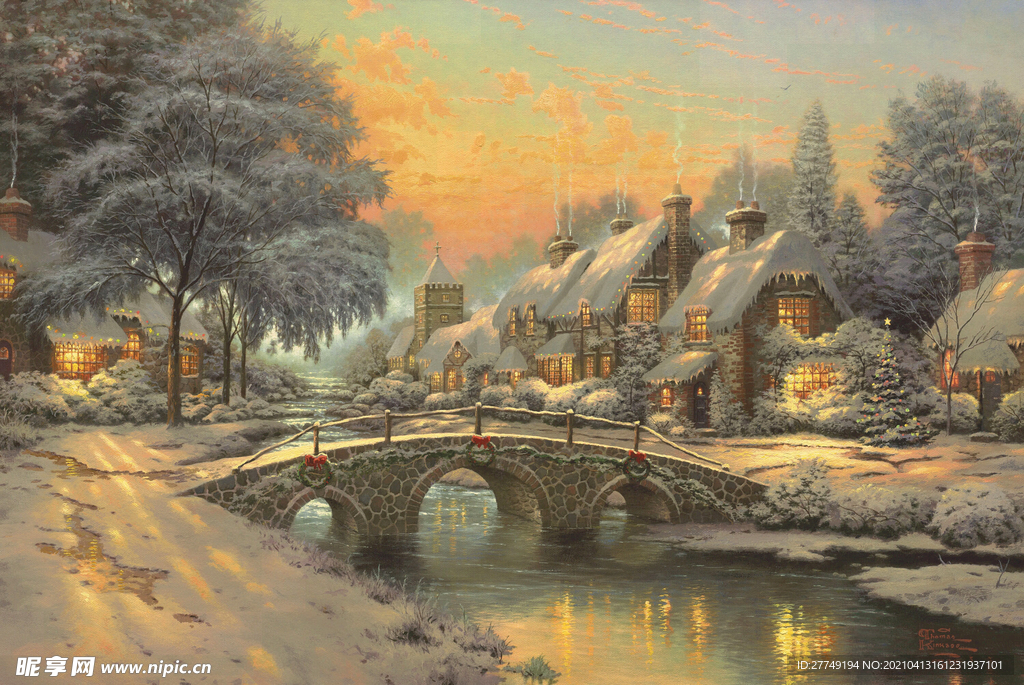 托马斯 风景 油画 装饰画 抽