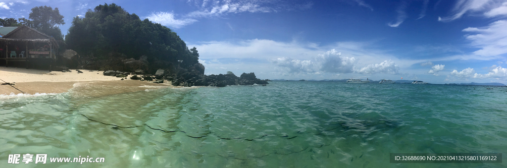 大海海边全景图片