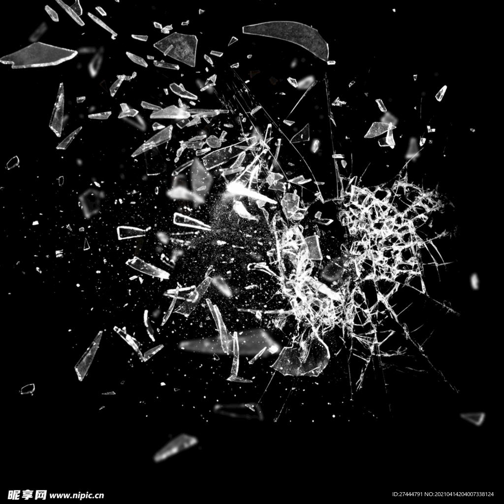 爆炸玻璃破碎效果