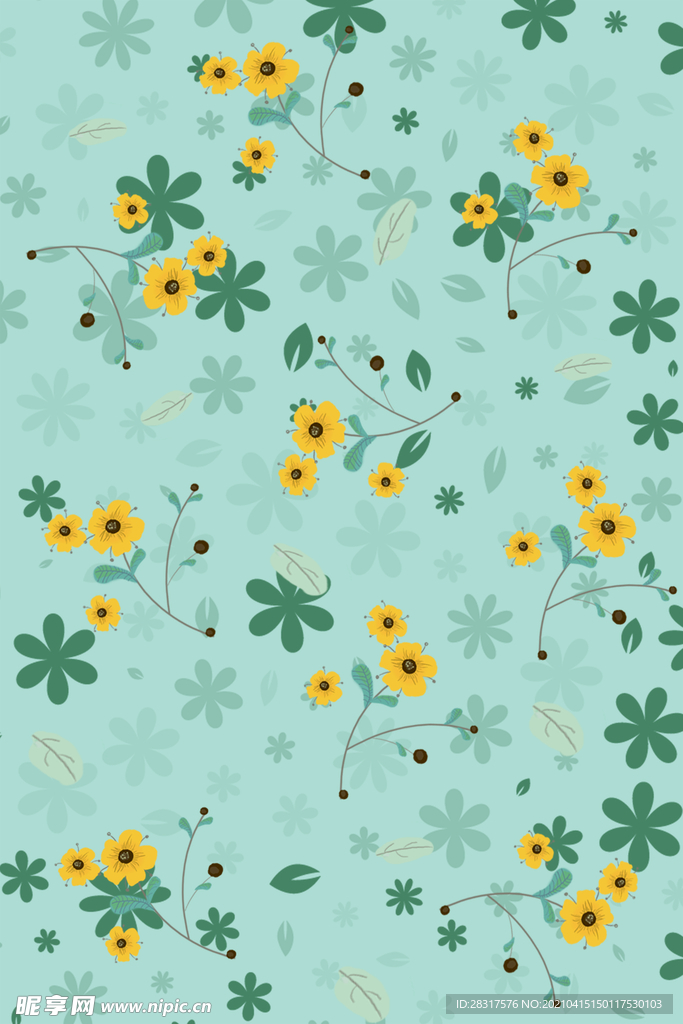 小清新花朵底纹