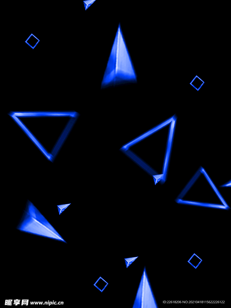 创意蓝色三角元素