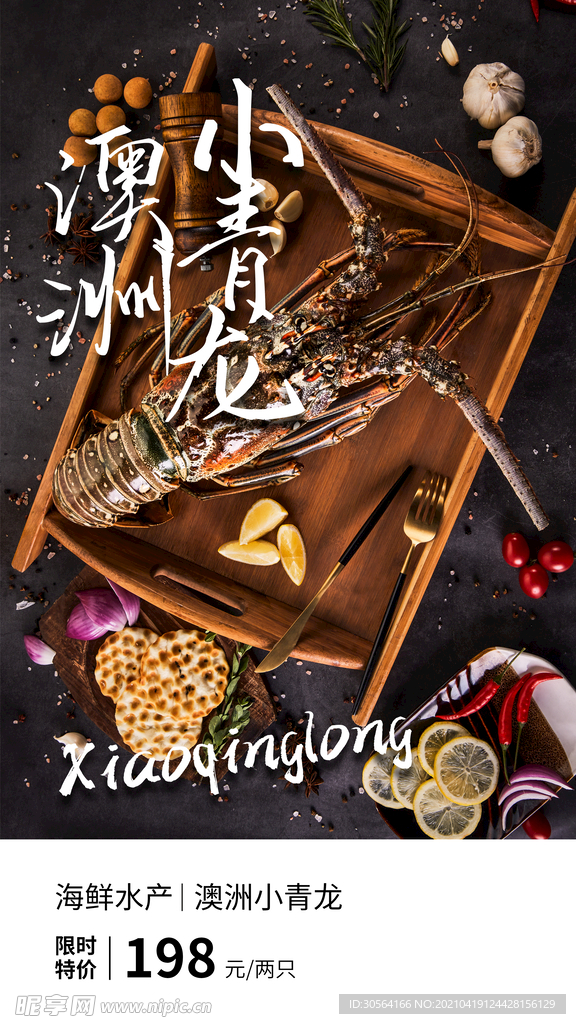 澳洲青龙美食活动海报素材