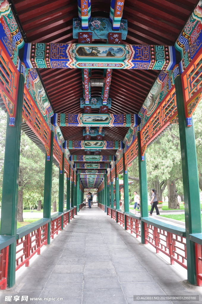 北京中山公园长廊