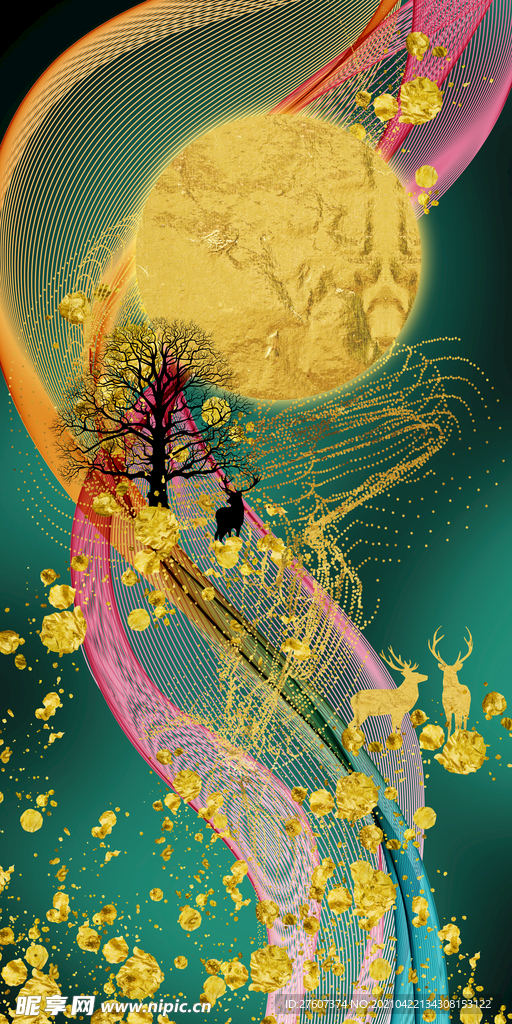 抽象装饰画背景