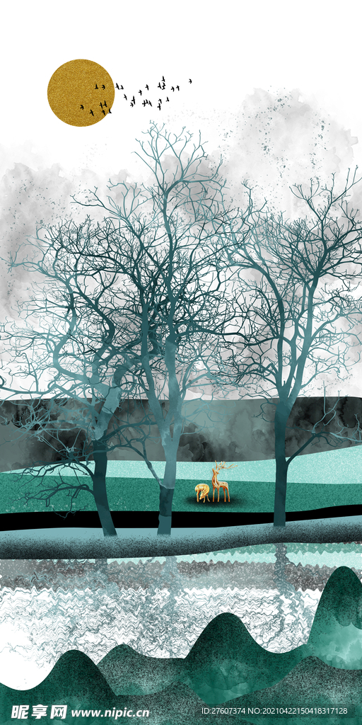 抽象装饰画背景