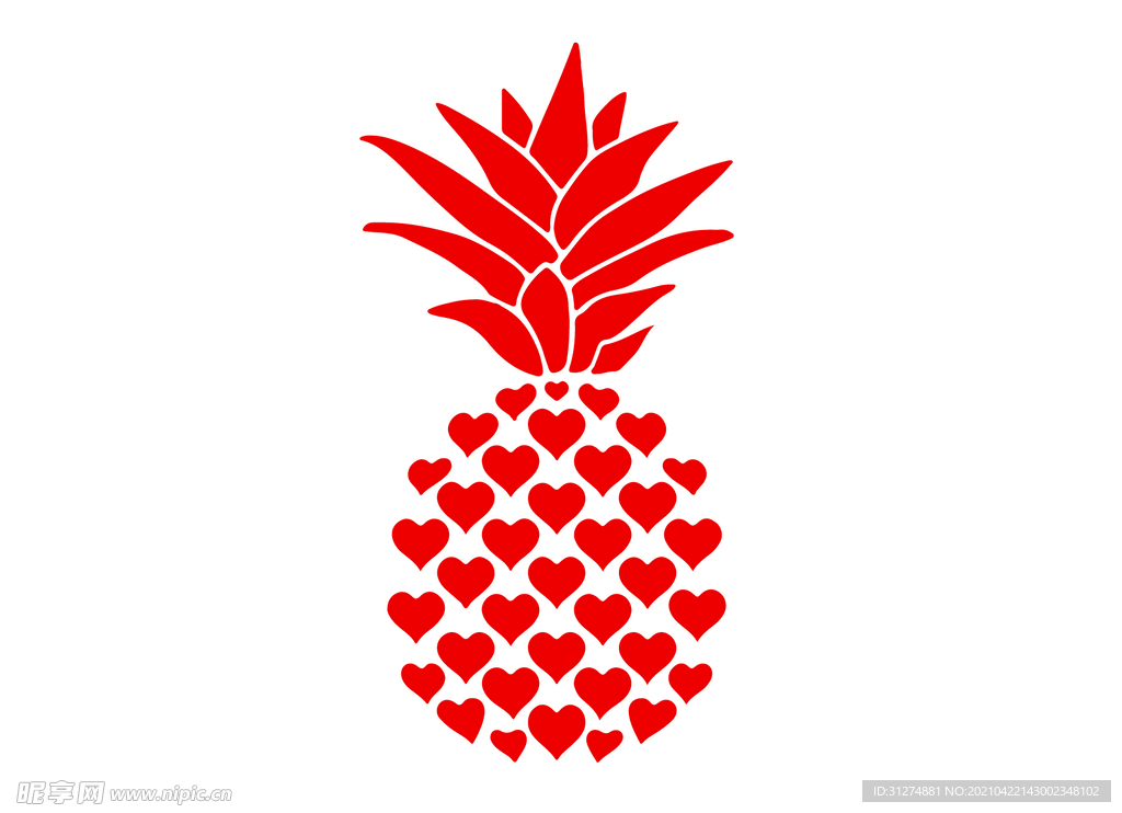 爱心菠萝