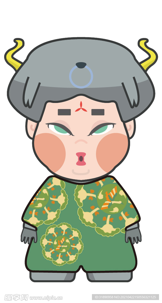 卡通古代侍女唐宫夜宴