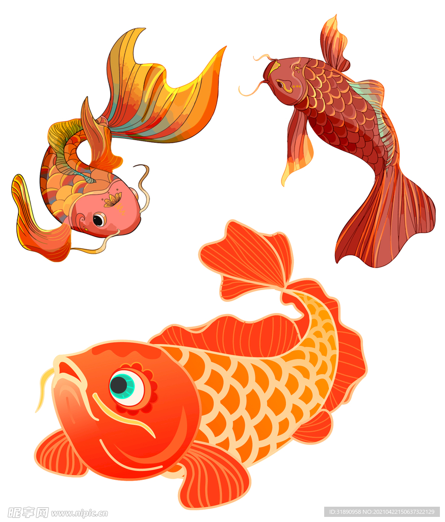 卡通插画鱼元素