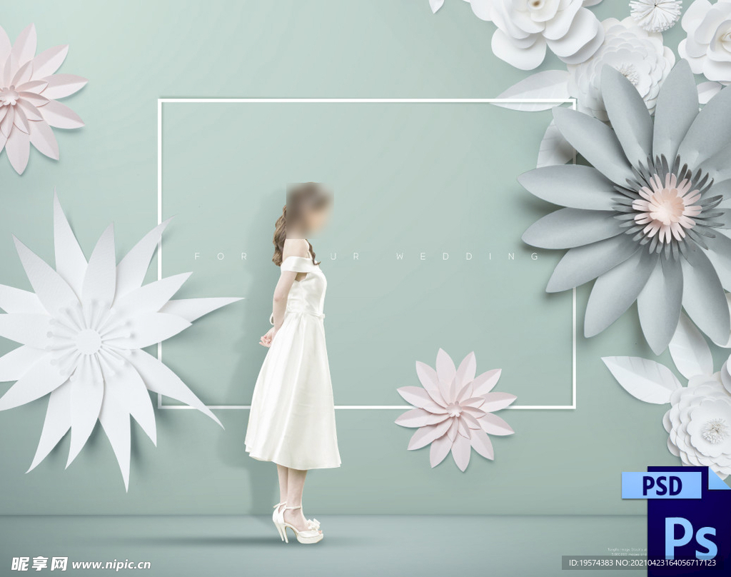 唯美背景纸雕纸艺剪纸花卉浪漫