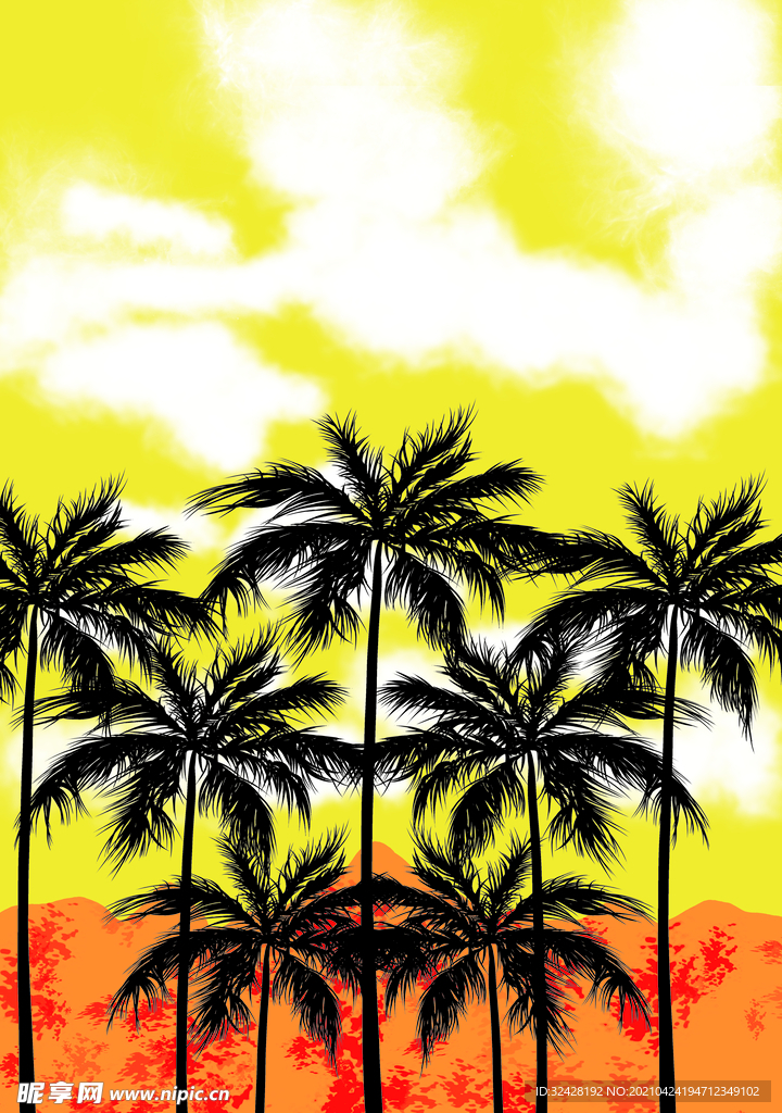 椰树 男装印花 高清分层