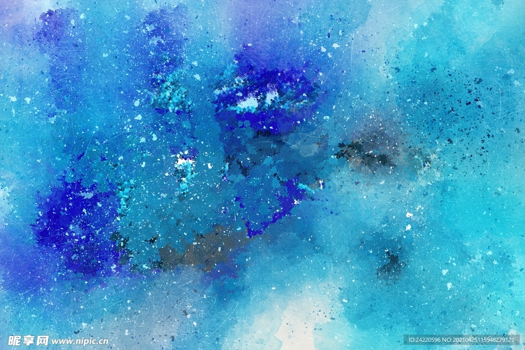 蓝色水彩背景