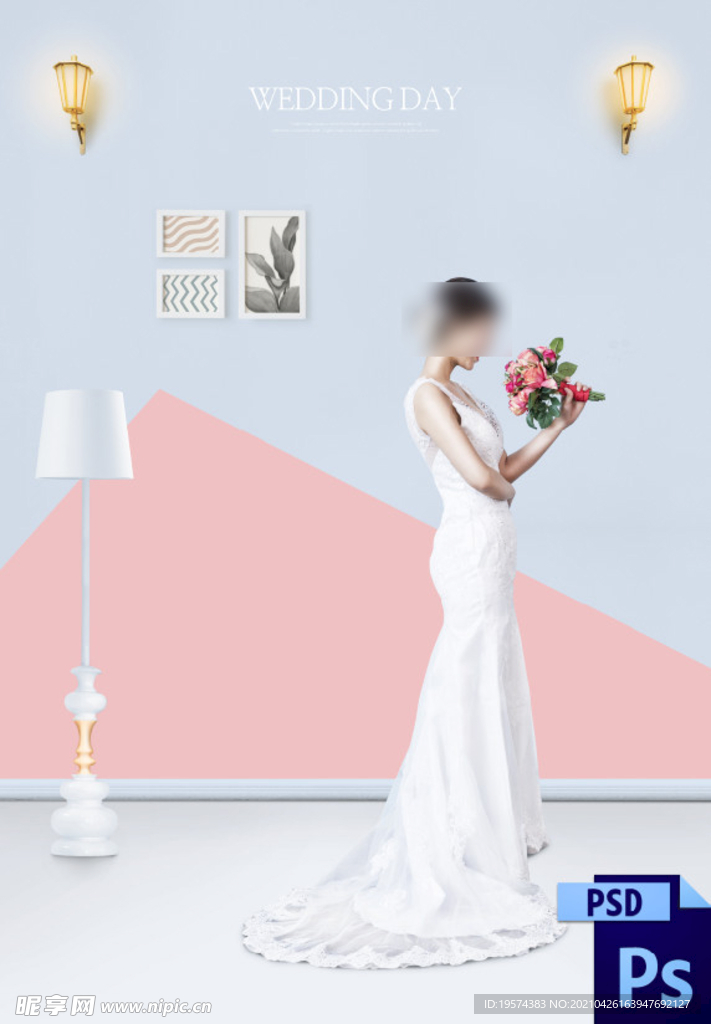 婚纱情侣写真换景背景模版