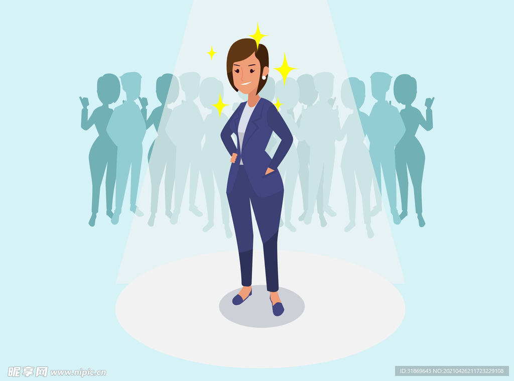 人物插图 扁平办公矢量    