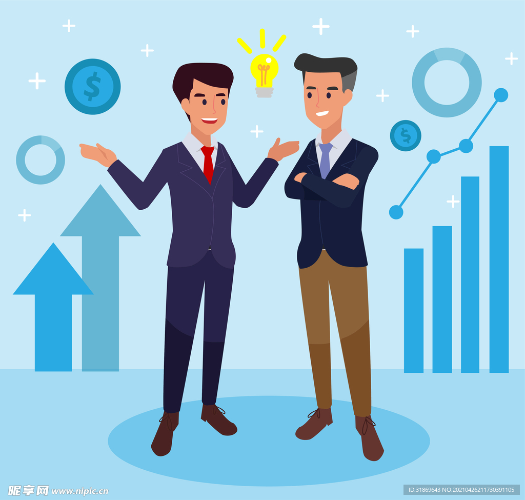 人物插图 扁平办公矢量    