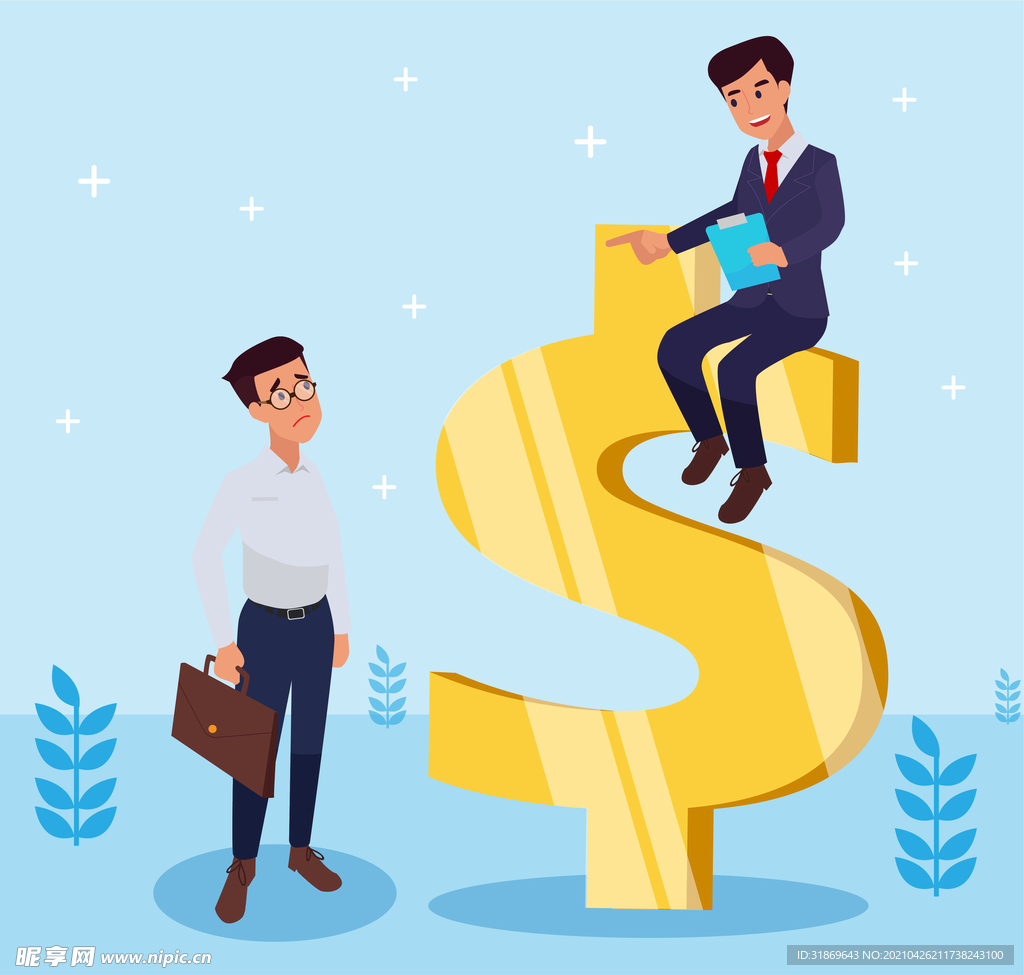 人物插图 扁平办公矢量    