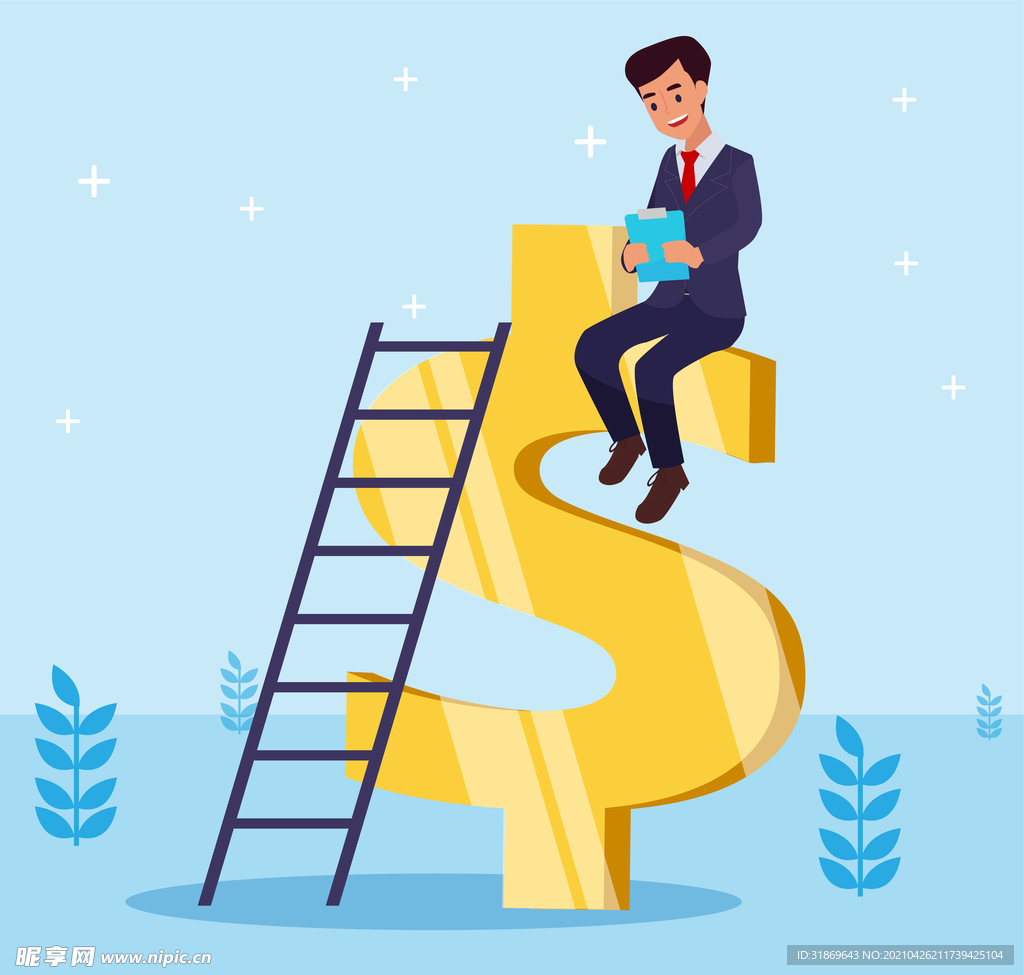 人物插图 扁平办公矢量    