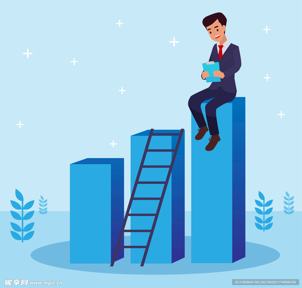 人物插图 扁平办公矢量    