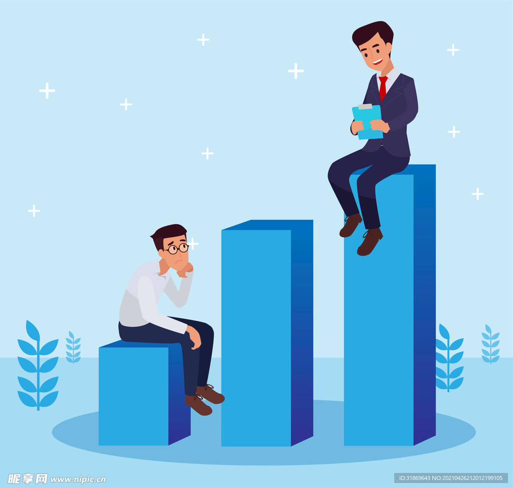 人物插图 扁平办公矢量    