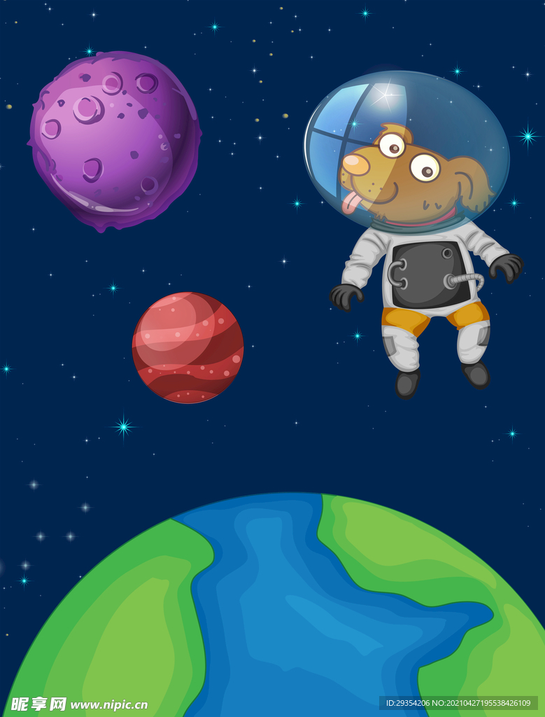 卡通宇宙太空图片