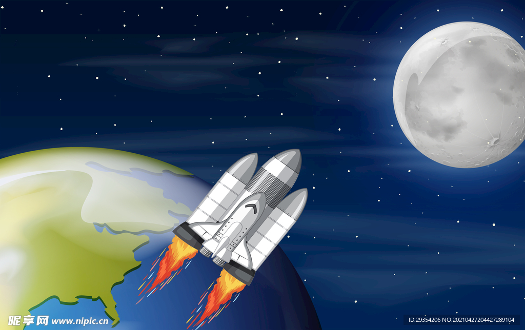 卡通宇宙太空图片