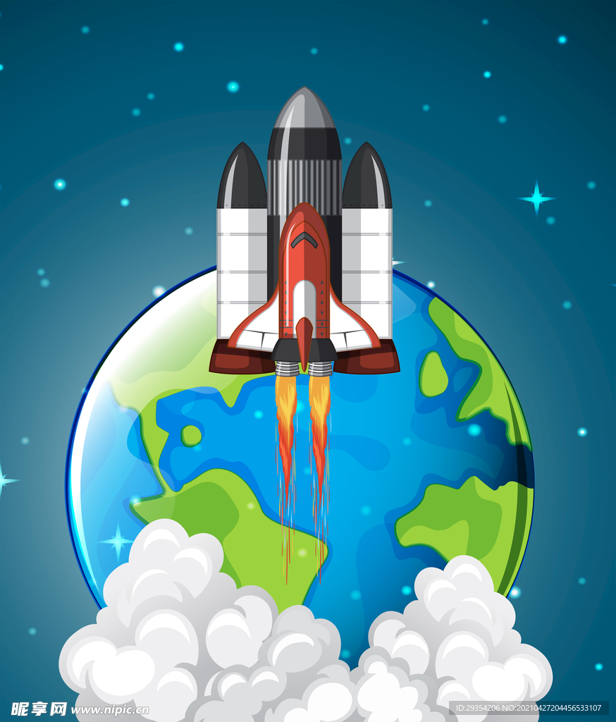 卡通宇宙太空图片