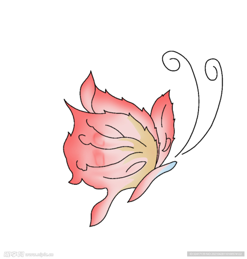 美丽蝴蝶花纹图案