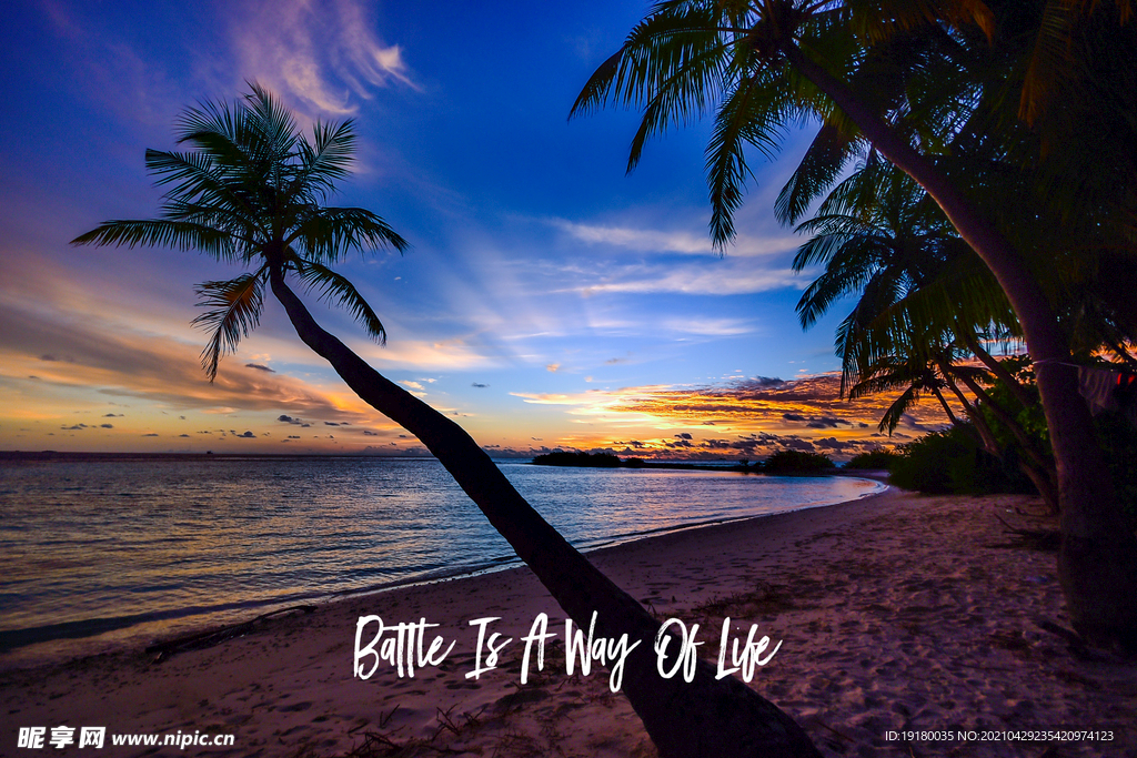 唯美巴厘岛夕阳