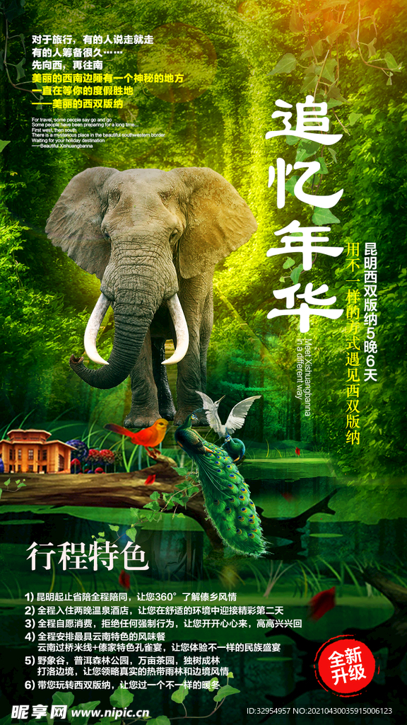 西双版纳旅游海报