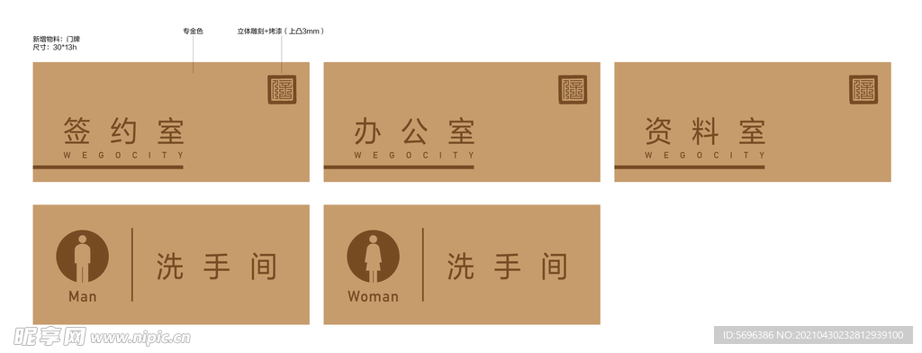 门牌导示牌模版素材