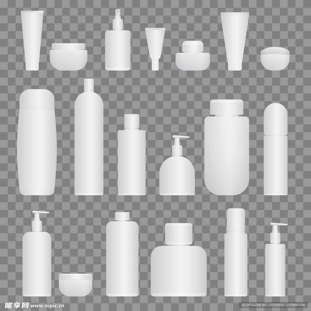 瓶体矢量化妆品图片