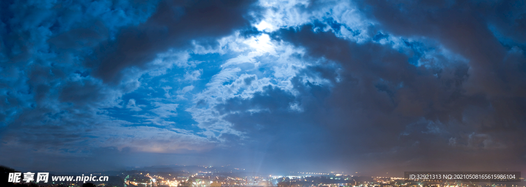 高清天空夜景晚霞
