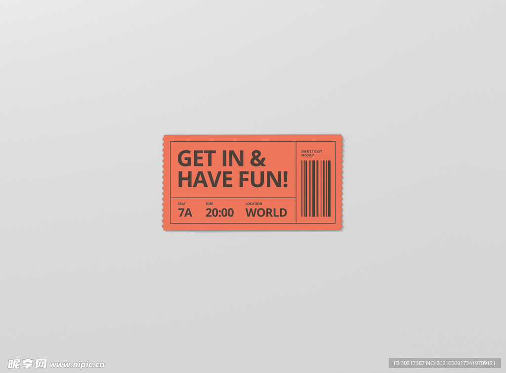 门票优惠券样机